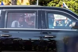 فیلم: حضور ترامپ در میان هوادارانش در روز «رئیس‌جمهور» 