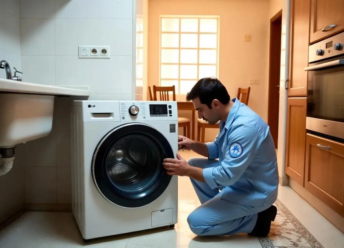 علت نشت آب از زیر ماشین لباسشویی ال جی