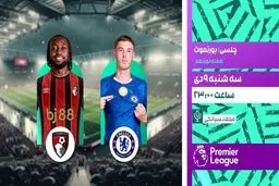 پخش زنده بازی فوتبال چلسی و بورن‌مورث از شبکه ورزش