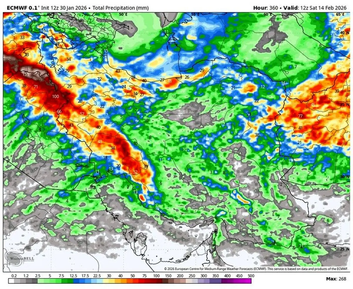 ورود سامانه بارشی جدید از سه‌شنبه