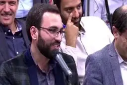 شعرخوانی طنز با مضمون استفاده از تولید داخلی در محضر رهبر انقلاب