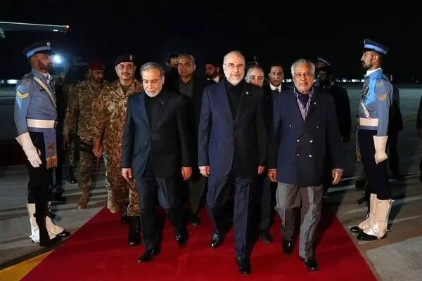 هیئت ایرانی به‌ریاست قالیباف وارد اسلام‌آباد پاکستان شد