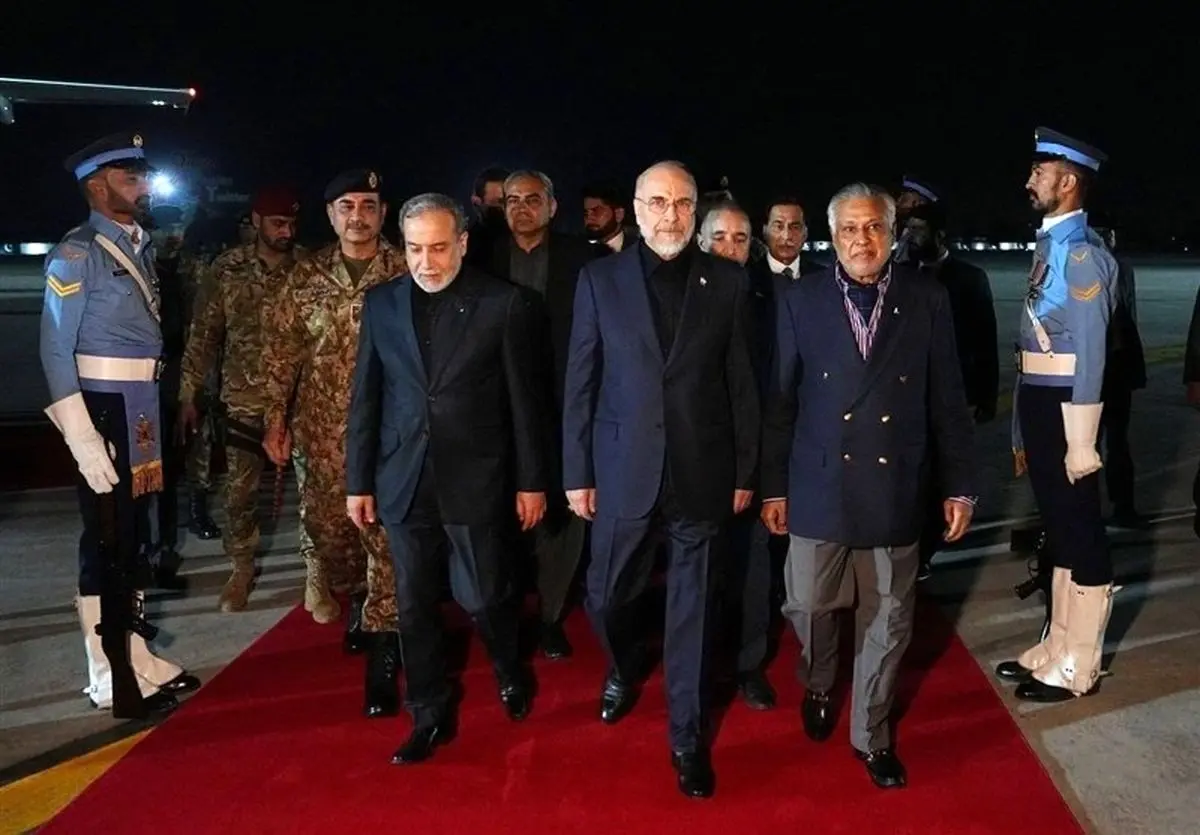 هیئت ایرانی به‌ریاست قالیباف وارد اسلام‌آباد پاکستان شد