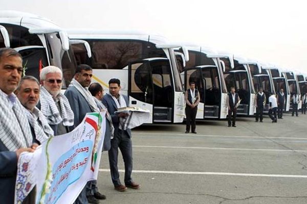 خدمت‌رسانی ۷ هزار دستگاه اتوبوس به زائران اربعین