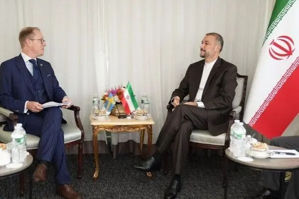 امیر عبداللهیان در دیدار با وزیر خارجه سوئد: نوری را آزاد کنید