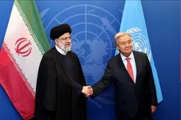دیدار و گفتگوی رئیسی با دبیرکل سازمان ملل
