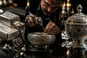 محاسبه و قیمت‌گذاری ظروف نقره؛ از ارزش فلز خام تا امضای استادکار