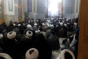 تجمع طلاب قم در اعتراض به اعدام شیخ نمر