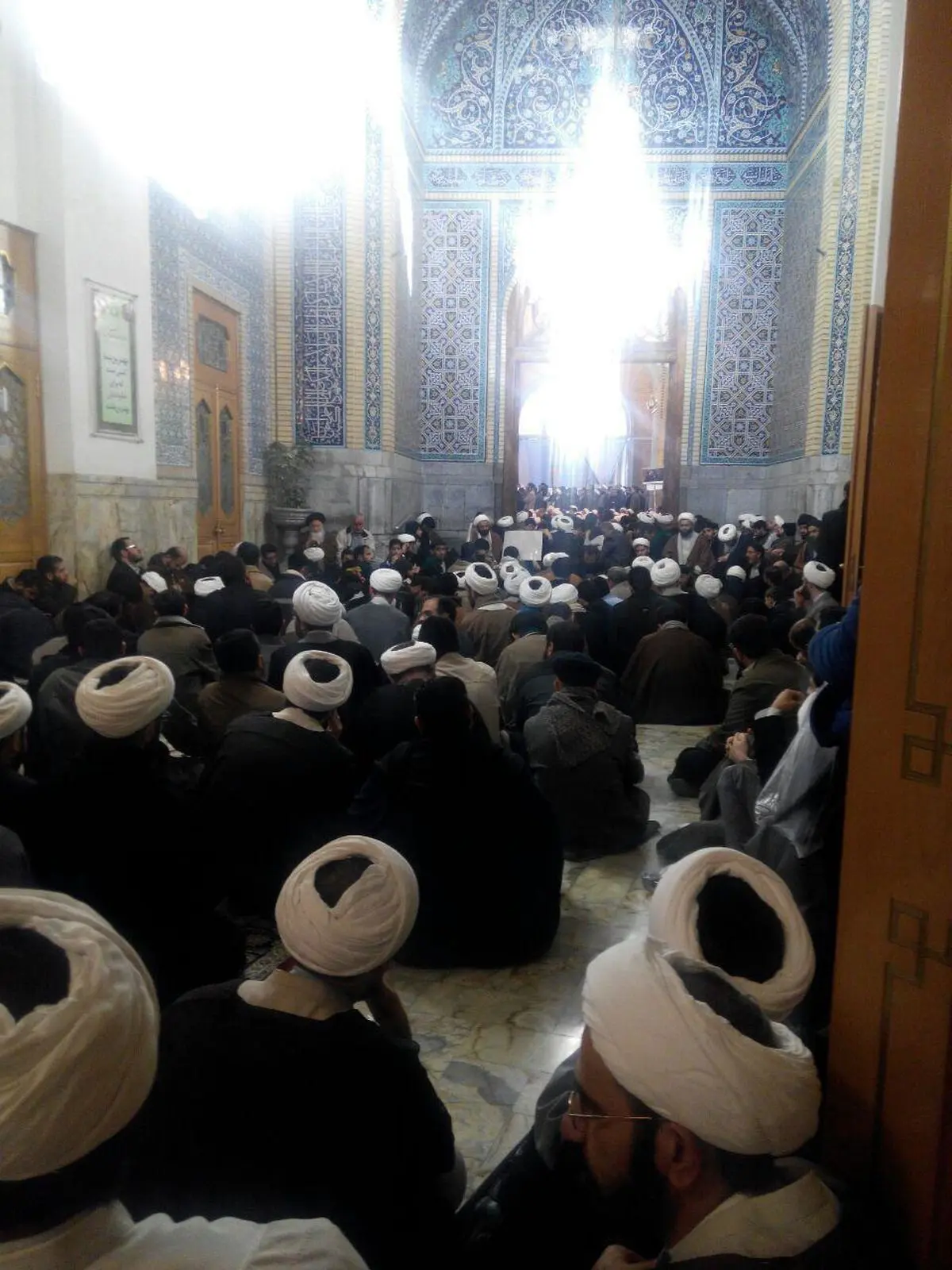 تجمع طلاب قم در اعتراض به اعدام شیخ نمر