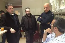 عیادت سرپرست دفتر موسیقی از خواننده پاپ