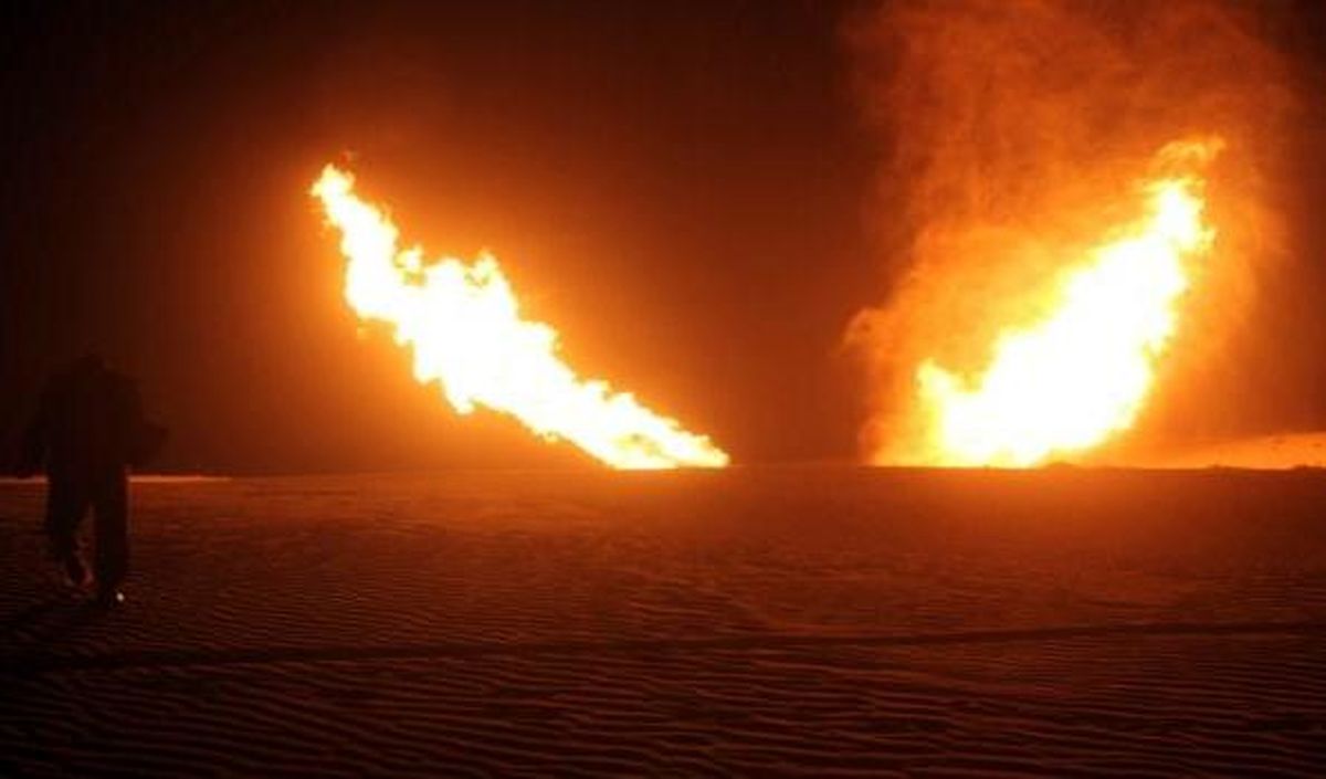 انفجار در خط لوله انتقال گاز مصر/ داعش مسئولیت انفجار را بر عهده گرفت