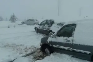 بارش برف سنگین در دماوند - صبح امروز