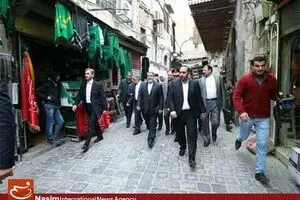 وزیر کشور در خیابان‌های دمشق