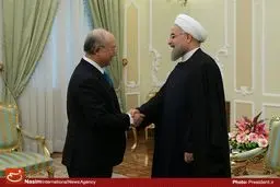 دیدار یوکیو آمانو با حسن روحانی