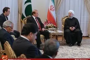 دیدار نواز شریف با حسن روحانی