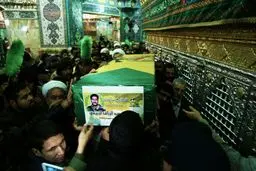 مراسم تشییع پیکر شهید کتائب حزب‌الله عراق در قم