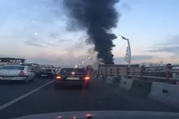 فیلم آتش سوزی عصر دیروز کارگاه چوب بری خیابان نامجو