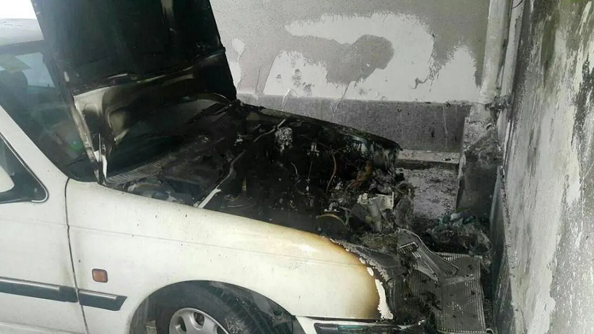 خودرو آتش گرفت؛ ایران خودرو: به ما ربطی ندارد!