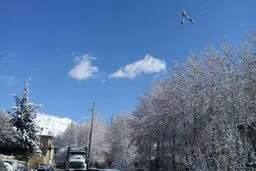 طبیعت شهرستان دماوند پس از برف دیشب