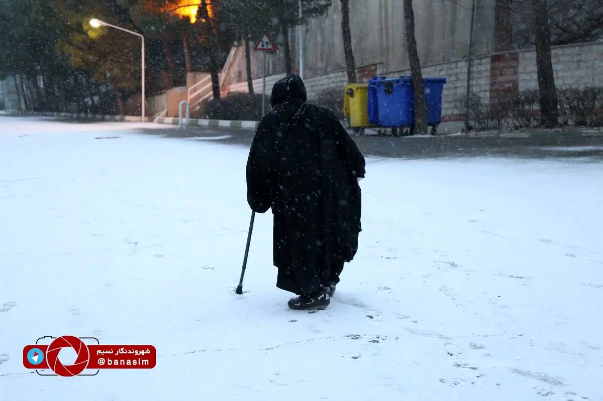 صبح برفی تهران