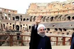 بازدید رئیس‌جمهور از یکی از آثار روم باستان