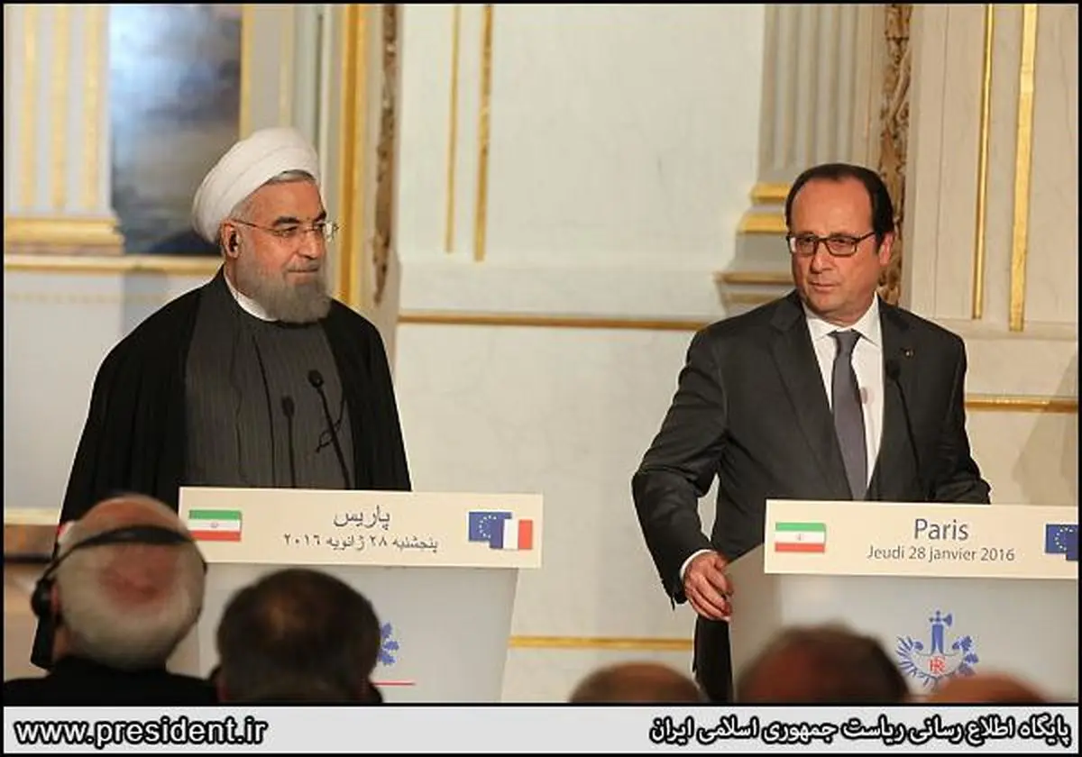 روحانی: همکاری‌های ایران و فرانسه تعمیق می‌یابد/ اولاند: تحکیم روابط تهران و پاریس به نفع منطقه و جهان است