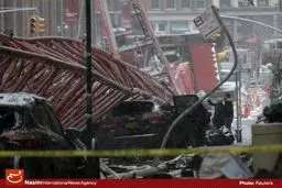 سقوط جرثقیل در نیویورک