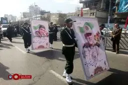 تشییع پیکر سردار شهید قاجاریان فرمانده تیپ ۲۱ امام رضا(ع)