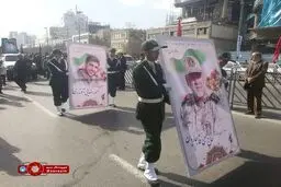 تشییع پیکر سردار شهید قاجاریان فرمانده تیپ ۲۱ امام رضا(ع)