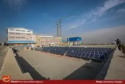 افتتاحیه پنل‌های خورشیدی نیروگاه زباله‌سوز تهران