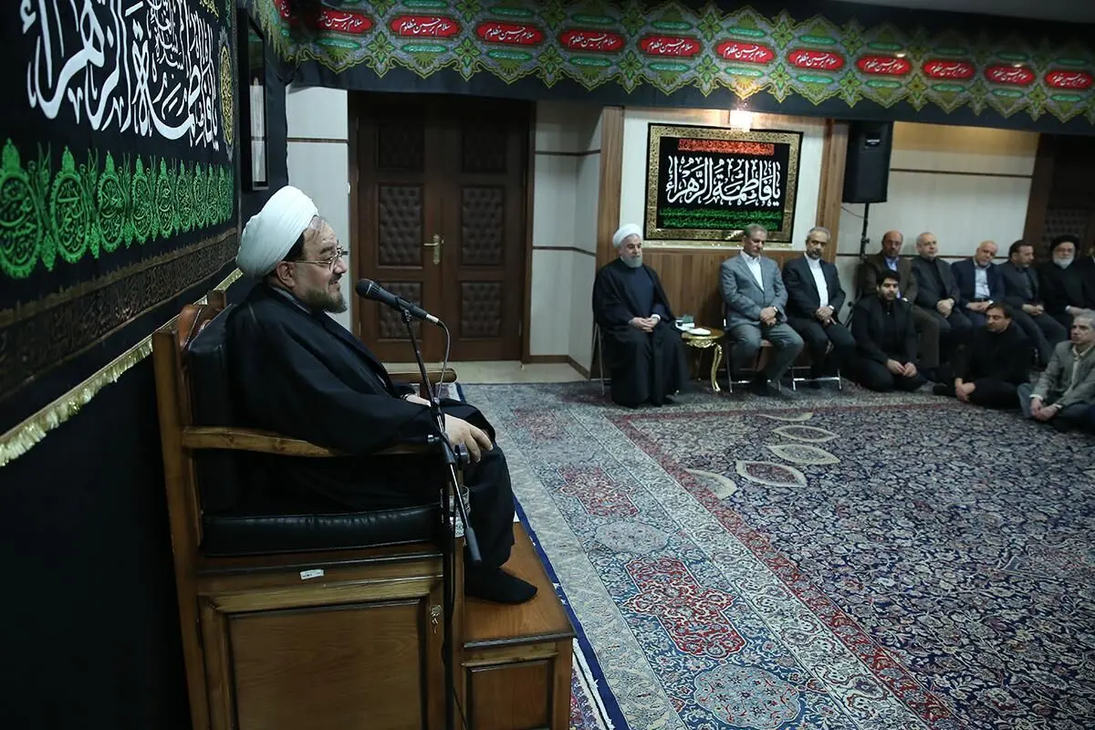 مراسم عزاداری سالروز شهادت حضرت فاطمه زهرا (س) با حضور رئیس‌جمهور