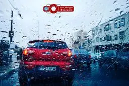 تصویر زیبایی از بارش باران در پایتخت