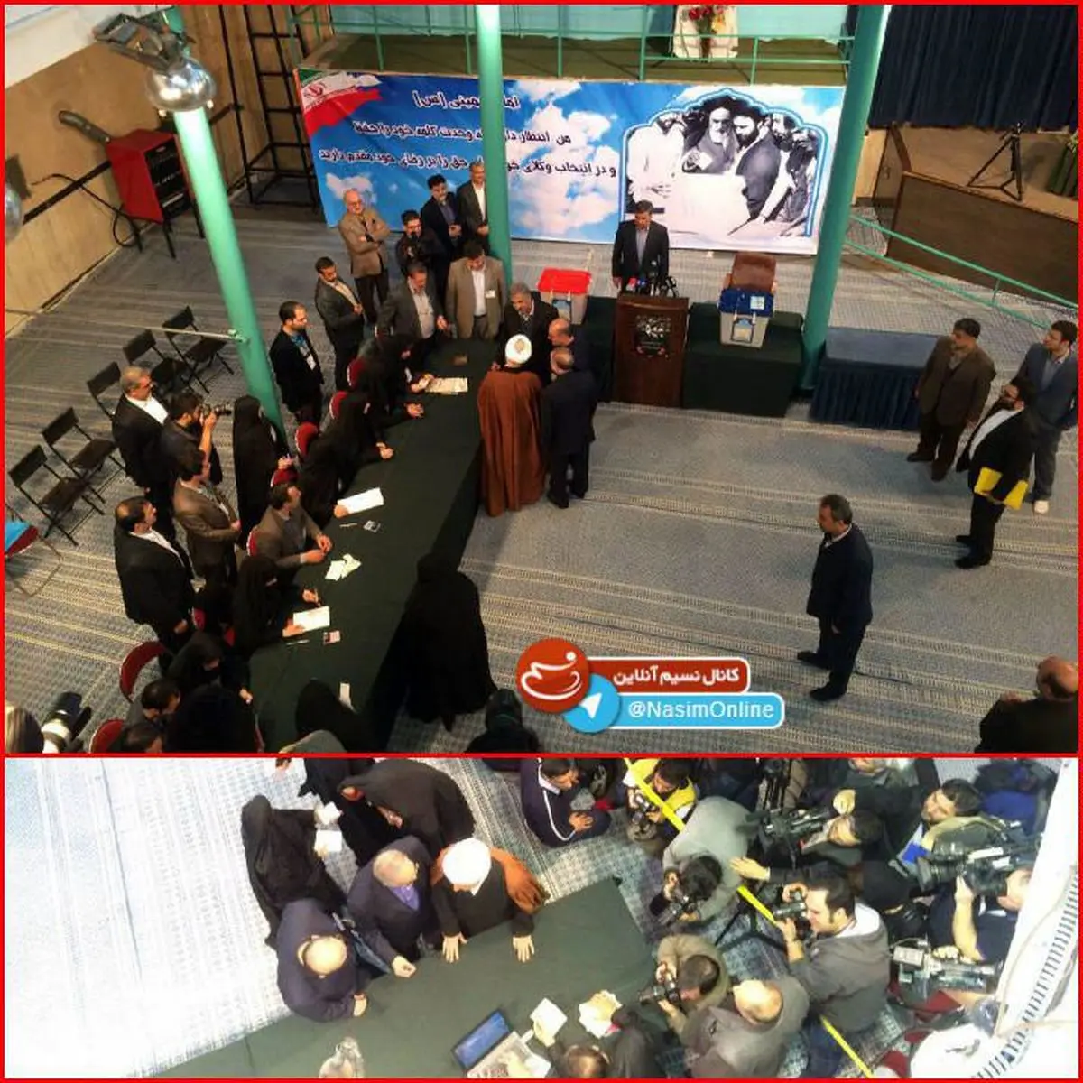 هاشمی‌رفسنجانی رای خود را به داخل صندوق انداخت