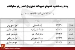 برنامه روضه دهه دوم فاطمیه در حسینیه امام خمینی(ره)