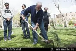 نهال‌های هنرمندان در باغ هنر خانه‌ هنرمندان ایران کاشته شد