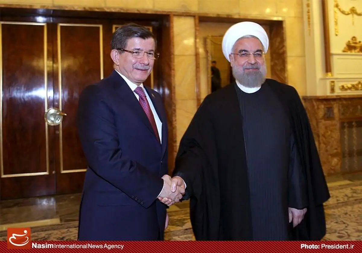 دیدار نخست وزیر ترکیه با حسن روحانی