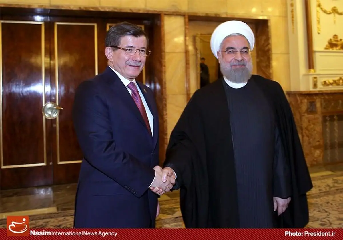 دیدار نخست وزیر ترکیه با حسن روحانی
