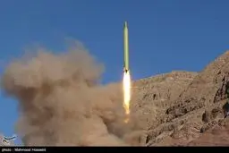 شلیک موشک بالستیک قدرH از ارتفاعات البرز