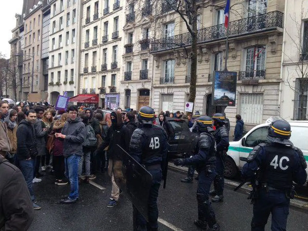 تظاهرات دانشجویان فرانسوی در اعتراض به "اصلاحات کار" +تصاویر