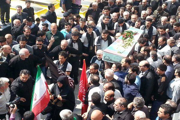 مراسم تشییع و خاکسپاری شهید گمنام در فدراسیون جانبازان برگزار شد