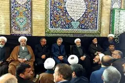 سالگرد درگذشت مادر رئیس‌جمهور در سرخه برگزار شد/ روحانی از مادر همسرش عیادت کرد