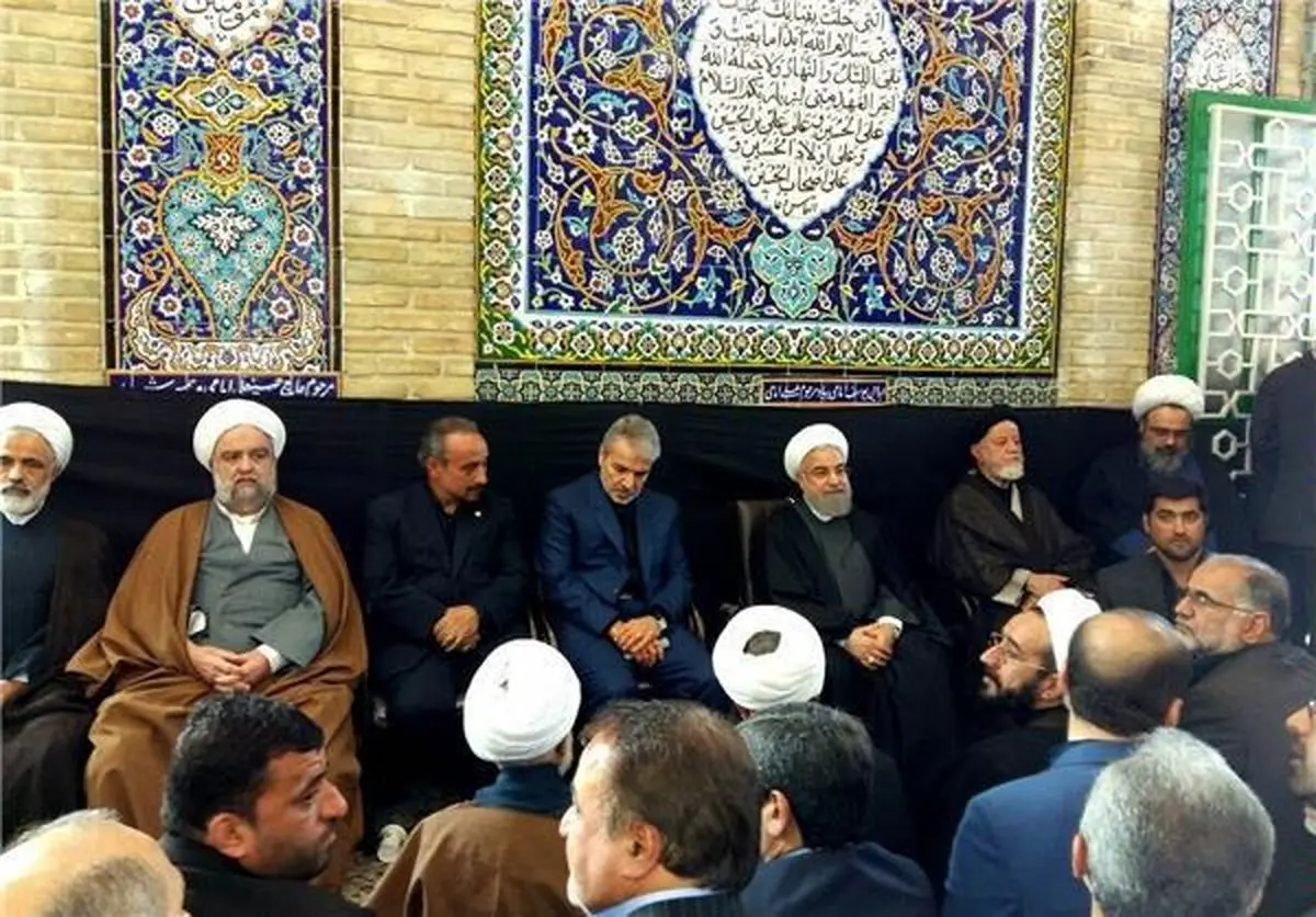 سالگرد درگذشت مادر رئیس‌جمهور در سرخه برگزار شد/ روحانی از مادر همسرش عیادت کرد