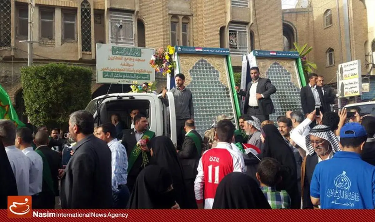 انتقال ضریح جدید حضرت عباس(ع)