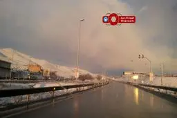 سفیدپوش شدن جاده فیروزکوه در روزهای پایانی اسفند