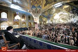 سخنرانی رهبر معظم انقلاب در اجتماع عظیم زائران و مجاوران حرم رضوی