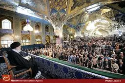 سخنرانی رهبر معظم انقلاب در اجتماع عظیم زائران و مجاوران حرم رضوی