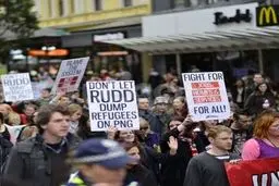 تظاهرات مردم استرالیا برای حمایت از پناهجویان