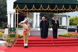 استقبال رسمی از حسن روحانی در کاخ نخست وزیری پاکستان