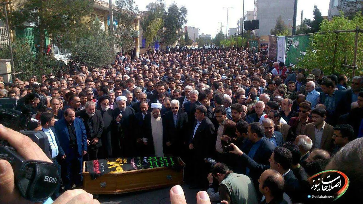 مراسم ختم والده همسر رئیس‌جمهور برگزار شد