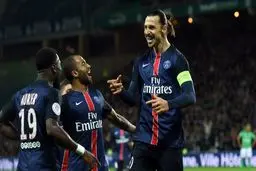 پیروزی پاری‌سن ژرمن مقابل نیس با هت‌تریک زلاتان